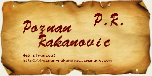 Poznan Rakanović vizit kartica